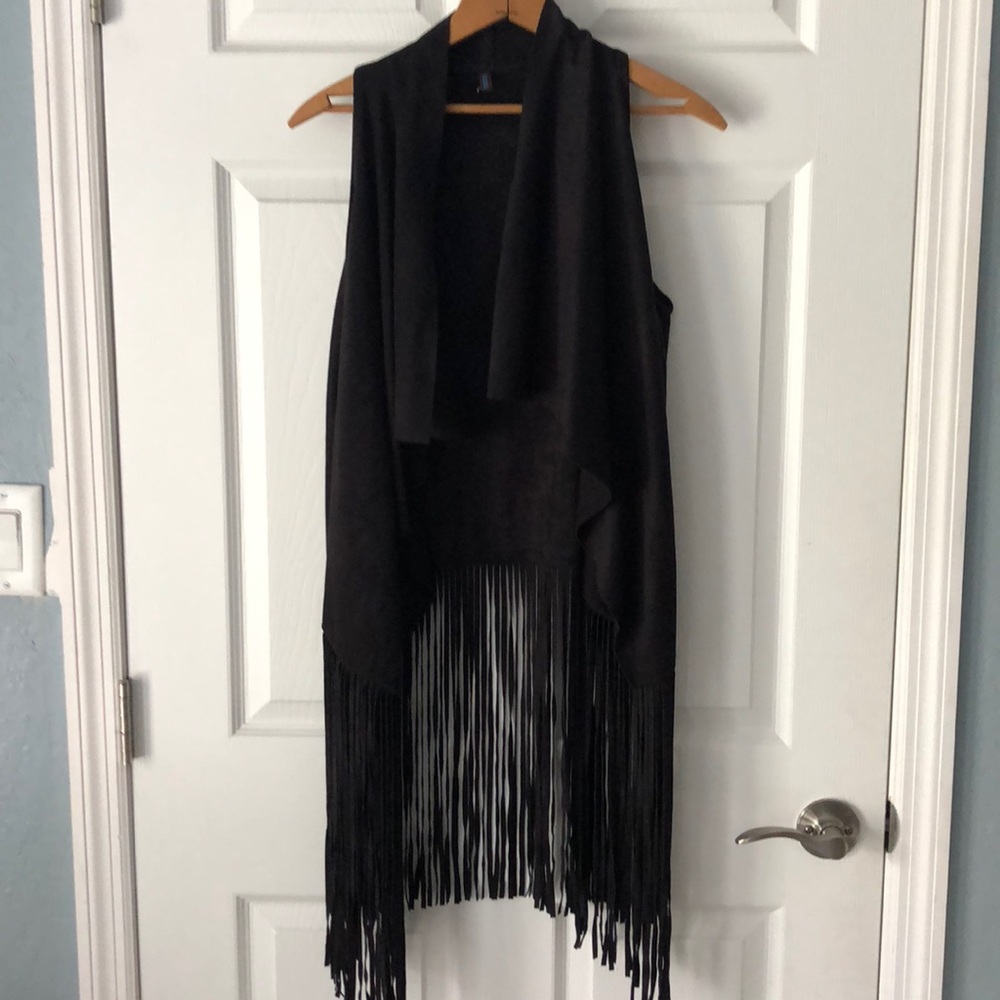 Natasha suede vest with fringe